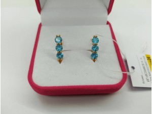 Серьги с камнями золотые