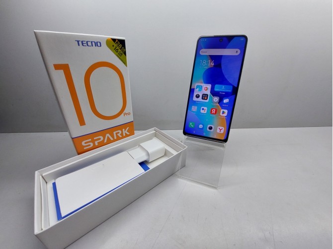Мобильный телефон Tecno, Spark 10 Pro, 128 ГБ, белый, 8 ГБ