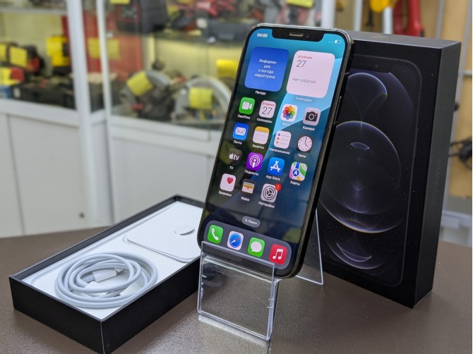 Мобильный телефон Apple, iPhone 12 Pro, 128 ГБ, серый