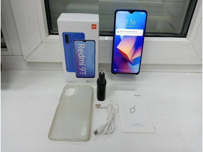 Смартфон Xiaomi, Redmi 9T, 128 ГБ, синий, 4 ГБ