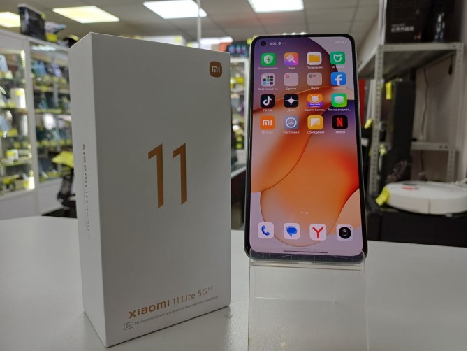 Мобильный телефон Xiaomi, 11 Lite 5G NE, 128 ГБ, белый