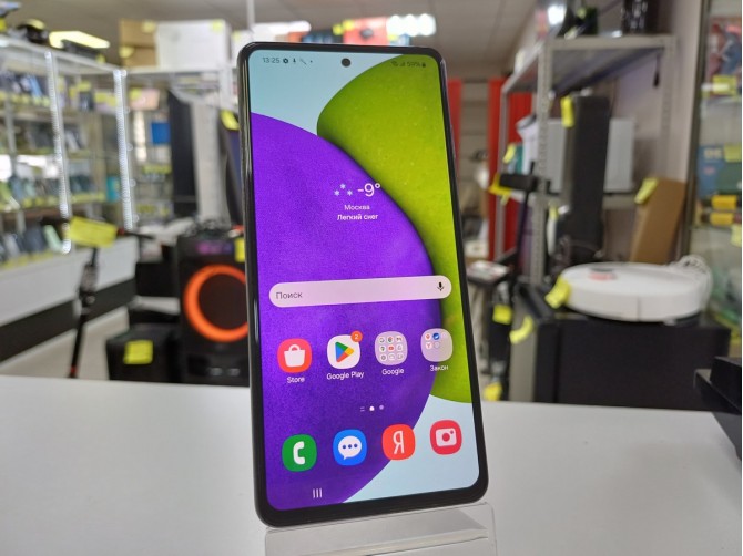 Мобильный телефон Samsung, Galaxy A52, 128 ГБ, черный, 4 ГБ, Мелкие царапины, Без дефектов