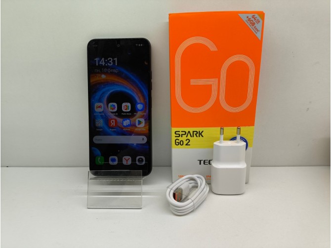 Смартфон TECNO Spark Go 2, 64 ГБ, серый, 3 ГБ