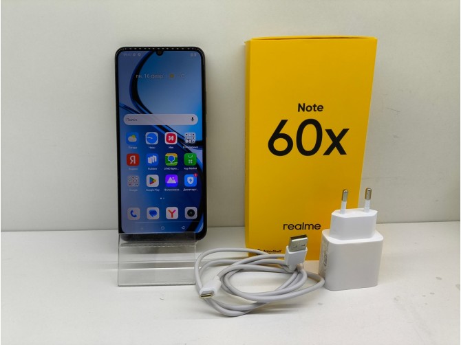 Смартфон realme Note 60x, 64 ГБ, чёрный, 3 ГБ