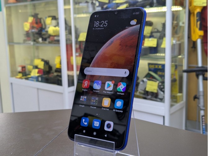 Мобильный телефон Xiaomi, Redmi 9A, 32 ГБ, синий, 2 ГБ, Мелкие царапины, 1–2 мелкие царапины