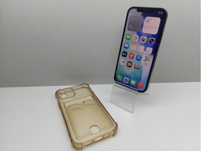 Мобильный телефон Apple, iPhone 12, 64 ГБ, синий, 4 ГБ, Мелкие царапины, Много мелких царапин