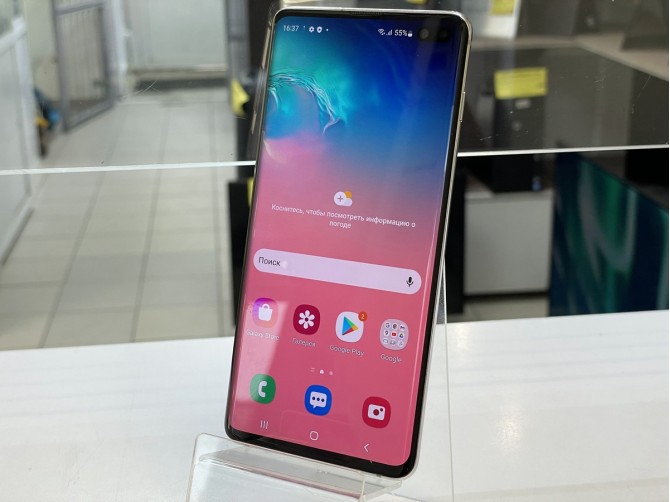 Мобильный телефон Samsung, Galaxy S10+, 128 ГБ, белый