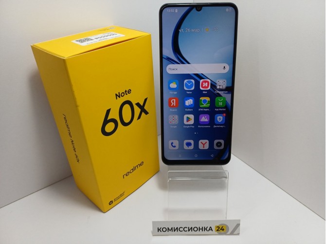 Мобильный телефон realme, Note 60x, 64 ГБ, черный