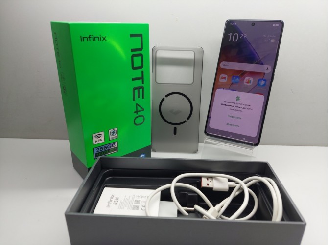 Мобильный телефон Infinix, Note 40, 256 ГБ, черный