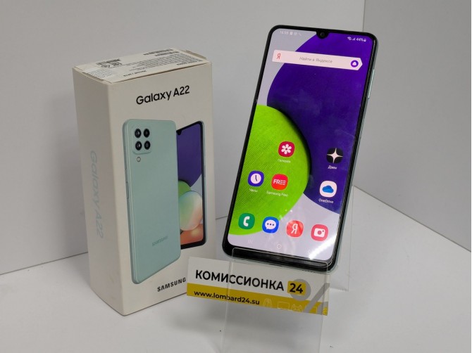 Мобильный телефон Samsung, Galaxy A22, 64 ГБ, зеленый