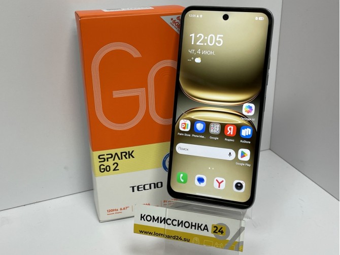 Мобильный телефон TECNO, Spark Go 2, 64 ГБ, серый