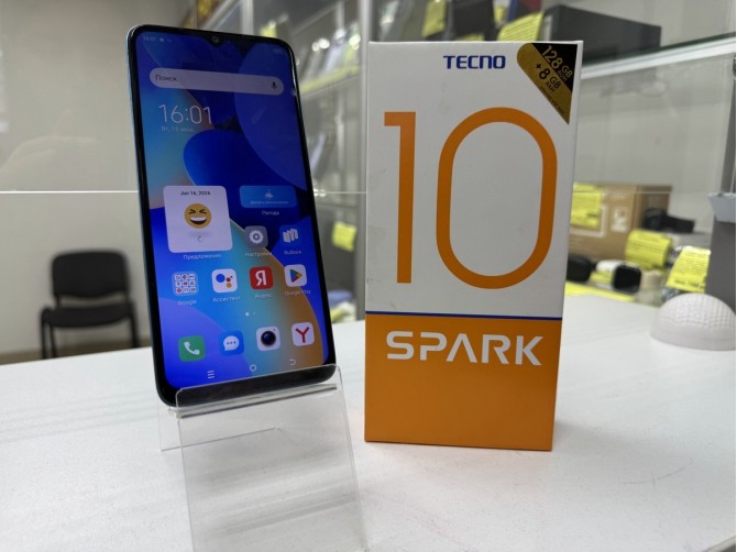 Мобильный телефон TECNO, Spark 10, 128 ГБ, синий