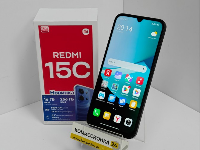 Мобильный телефон Xiaomi, Redmi 15C, 256 ГБ, черный