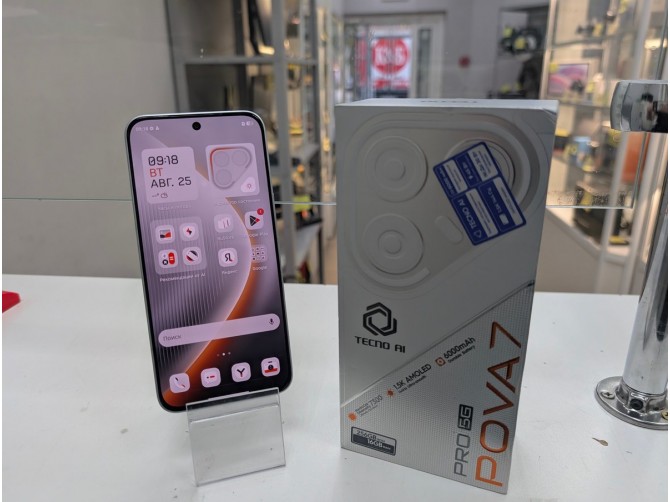 Мобильный телефон TECNO, Pova 7 Pro, 256 ГБ, серый