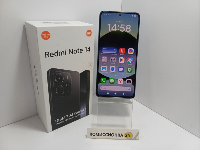 Мобильный телефон Xiaomi, Redmi Note 14, 128 ГБ, голубой