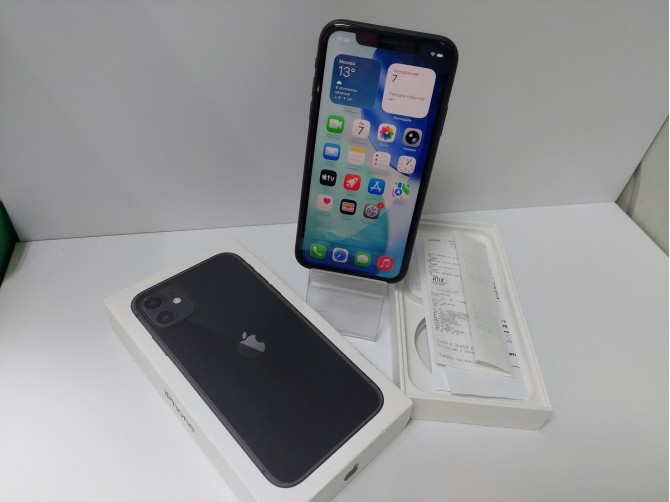 Мобильный телефон Apple, iPhone 11, 64 ГБ, черный