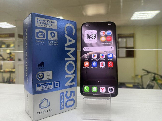 Мобильный телефон TECNO, Camon 50 Ultra, 256 ГБ, серебристый